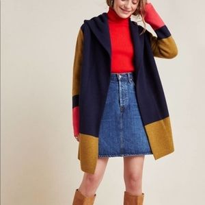 Anthropologie Field of Flower Valerie Color Block Cardigan, XS